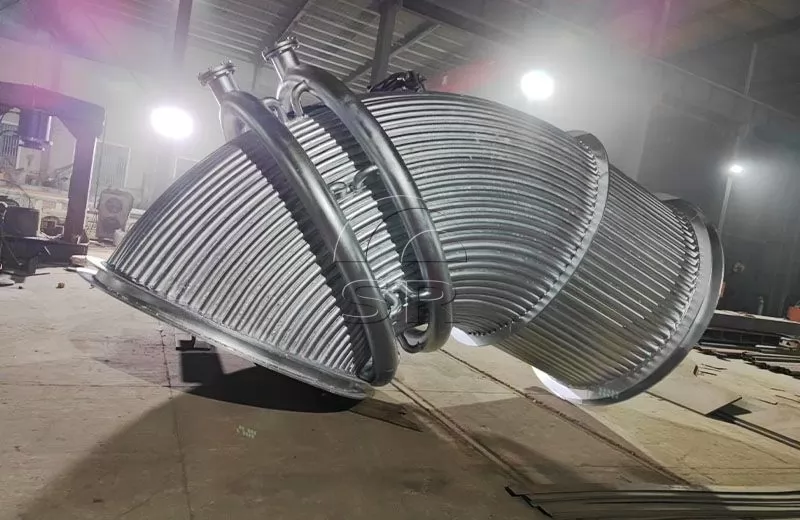 Codos de humos refrigerados por agua para sistema de eliminación de polvo